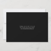 Minimalistisch zwart-wit fotoscript bruiloft save the date (Achterkant)