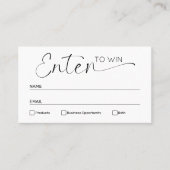 Minimalistisch zwart-wit gaat naar Win Raffle Tick Plaatskaartje (Voorkant)