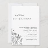 Minimalistisch zwart-wit gevlekt kaart (Voorkant)