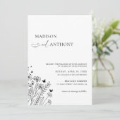 Minimalistisch zwart-wit gevlekt kaart (Staand voorkant)