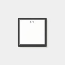 Minimalistisch zwart-wit grensmonogram