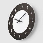 Minimalistisch zwart-wit grote klok (Hoek)