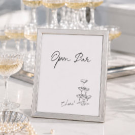 Minimalistisch zwart-wit handgetekend open-bardruk