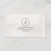 Minimalistisch zwart-wit handgetekende ambachtsman visitekaartje (Achterkant)