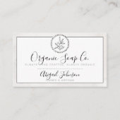 Minimalistisch zwart-wit handgetekende ambachtsman visitekaartje (Voorkant)