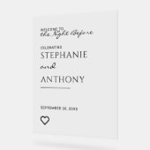 Minimalistisch zwart-wit hart Moderne repetitie Acryl Bord (Hoek)