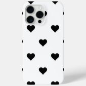 Minimalistisch zwart-wit hart romantisch Case-Mate iPhone case (Achterkant)