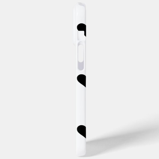 Minimalistisch zwart-wit hart romantisch Case-Mate iPhone case (Achterkant / Links)