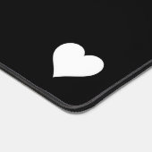 Minimalistisch zwart-wit hartpatroon bureaumat (Hoek)