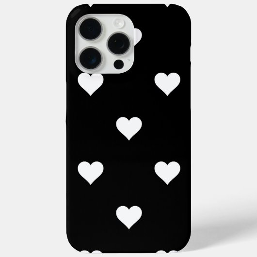 Minimalistisch zwart-wit hartpatroon Case-Mate iPhone case (Achterkant)