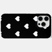 Minimalistisch zwart-wit hartpatroon Case-Mate iPhone case (Achterkant (horizontaal))