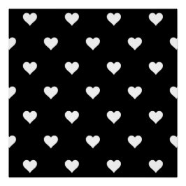 Minimalistisch zwart-wit hartpatroon perfect poster
