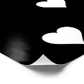 Minimalistisch zwart-wit hartpatroon perfect poster (Hoek)