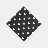 Minimalistisch zwart-wit hartpatroon servet (Hoek)