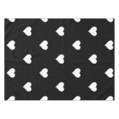 Minimalistisch zwart-wit hartpatroon tafelkleed (Voorkant (Horizontaal))
