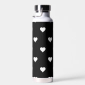Minimalistisch zwart-wit hartpatroon waterfles (Rechts)