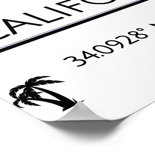 Minimalistisch zwart-wit Hollywood Poster (Hoek)