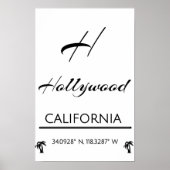 Minimalistisch zwart-wit Hollywood Poster (Voorkant)