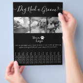 Minimalistisch zwart-wit hondenvlees toevoegen Log Flyer (Hand)