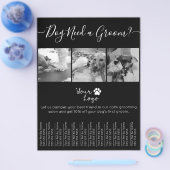 Minimalistisch zwart-wit hondenvlees toevoegen Log Flyer (Enkel)