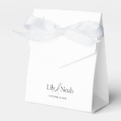 Minimalistisch zwart-wit huwelijk Hartelijk dank Bedankdoosjes (Voorkant Zijde)