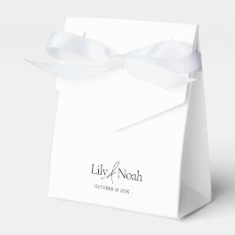 Minimalistisch zwart-wit huwelijk Hartelijk dank Bedankdoosjes