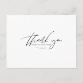 Minimalistisch zwart-wit huwelijk Hartelijk dank Briefkaart (Voorkant)