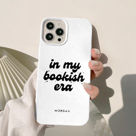 Minimalistisch zwart-wit in mijn boekachtige tijdp iPhone 15 case