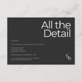 Minimalistisch zwart-wit informatiekaartje (Voorkant)