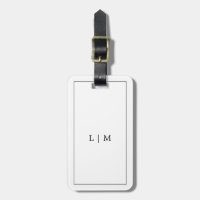Minimalistisch zwart-wit Initiaal Eenvoudig monogr
