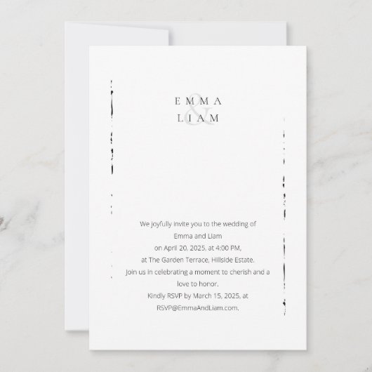 Minimalistisch zwart-wit kaart (Voorkant)