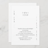 Minimalistisch zwart-wit kaart (Voorkant / Achterkant)