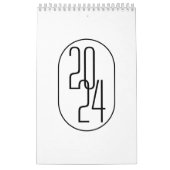 Minimalistisch zwart-wit kalender (Hoes)