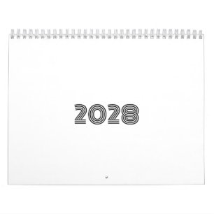 Minimalistisch zwart-wit kalender
