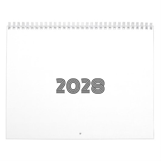 Minimalistisch zwart-wit kalender (Hoes)