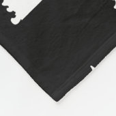 Minimalistisch zwart-wit kerstboompatroon fleece deken (Hoek)