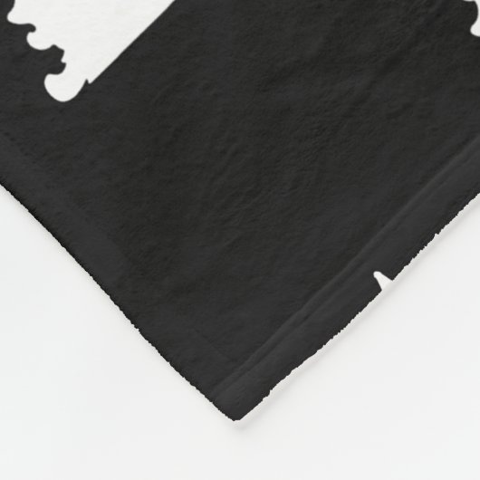 Minimalistisch zwart-wit kerstboompatroon fleece deken (Hoek)