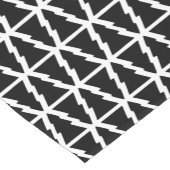 Minimalistisch zwart-wit kerstboompatroon korte tafelloper (Hoek)