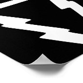 Minimalistisch zwart-wit kerstboompatroon poster (Hoek)