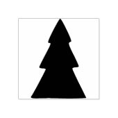 Minimalistisch zwart-wit kerstboompatroon rubberstempel (Afrduk)