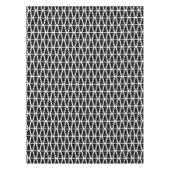 Minimalistisch zwart-wit kerstboompatroon tafelkleed (Voorkant)