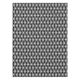 Minimalistisch zwart-wit kerstboompatroon tafelkleed