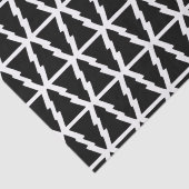 Minimalistisch zwart-wit kerstboompatroon tissuepapier (Detail)