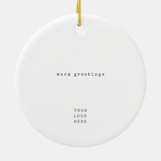 Minimalistisch zwart-wit kerstcadeautjes keramisch ornament (Achterkant)