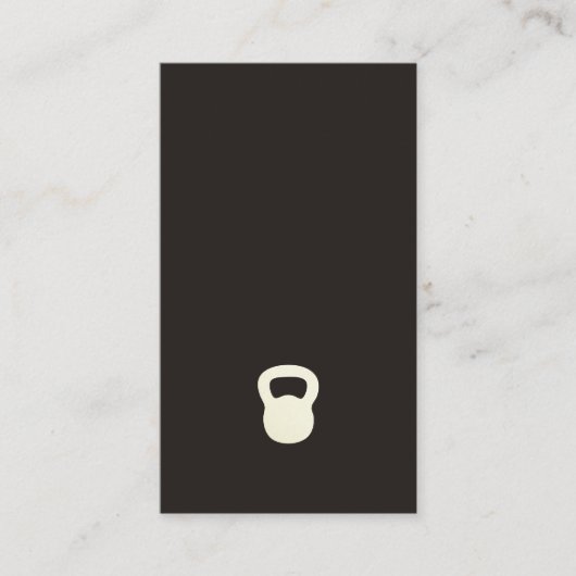 Minimalistisch zwart wit Kettlebell Personal Train Visitekaartje (Voorkant)