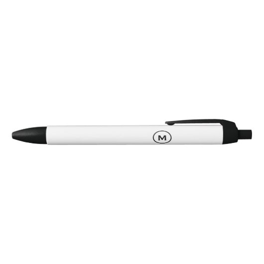 Minimalistisch zwart-wit, klassieke monogrammen zwarte inkt pen (Bovenkant)