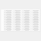 Minimalistisch zwart wit kledingmaat Iron-On Label (Vel)