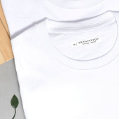 Minimalistisch zwart wit kledingmaat Iron-On Label