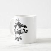 Minimalistisch zwart-wit koffiemok (Voorkant links)