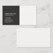 Minimalistisch zwart-wit laagje visitekaartje (Voorkant / Achterkant)